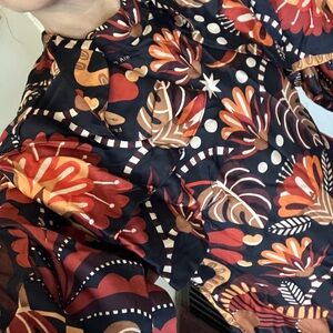 Vibrant Floral Patterned midi